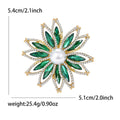 Layered Crystal Sunflower Brooch with Pearl Center view 7