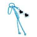 Heart Sunglasses Charm Keychain with Tassel and Metal Clip view 5