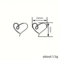 Minimal Wire Heart Hook Earrings in Four Metal Tones view 4