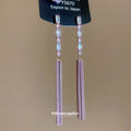 Color Crystal Long Chain Tassel Stud Earrings Fashion Jewelry for Women view 4