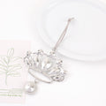 Rhinestone Crown Hanging Ornament Metal Christmas Tree Charm view 4