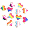 Enamel-Look Gold Silver Heart Alloy Connectors in 12 Styles view 5
