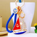 Pearl Sailboat Keychains with Five Loop Styles and Two Wrist Loop Options view 9