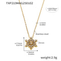 Gold Snowflake Zircon Pendant Necklace Clear Multicolor Styles view 7