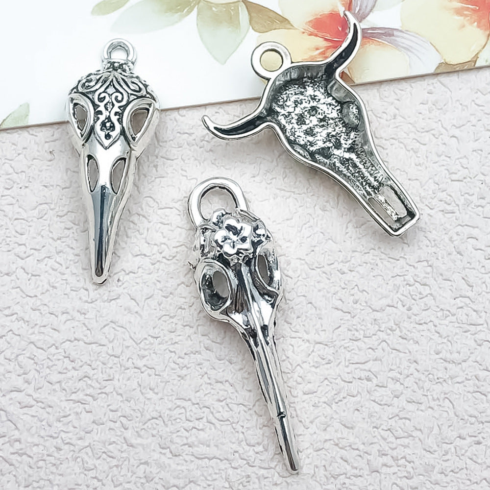 Zinc Alloy Bull Head Totem Charm Pendant for DIY Tribal Bracelet Necklace Jewelry Making