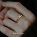 Gold Tone Adjustable Open Rings In Linked And Braided Styles view 6