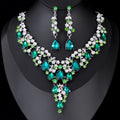Black Silver Tone Horse Crystal Eleven Designs Metal Necklace and Earring Set view 10