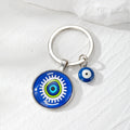 Evil Eye Glass Cabochon Keychain 8 Color Eye Styles view 7
