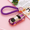 Jeweled Sports Car Keychains with Braided and Bare Wrist Loops view 2