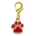 Enamel Paw Print Keychain Gold Lobster Clasp Eight Colors view 9