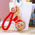 Multicolor Treasure Pouch Keychains in Plain and Red Fortune Loop Options view 1