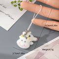 Flocked Pig Cow Phone Strap Charms Lobster Clasp 8 Styles view 8