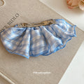 Blue Gingham Lace Bow Spring Clip And Plaid Scrunchie view 4