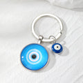 Evil Eye Glass Cabochon Keychain 8 Color Eye Styles view 2