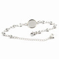 Stainless Steel Heart Bezel Bracelets With Accent Chain view 2