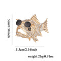 Gold Tone Fish Metal Brooch Pin for Jackets and Lapels view 2