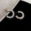 Silver Textured Hoop