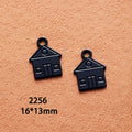Black Alloy Punk Charm Pendant for DIY Jewelry