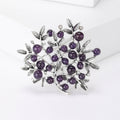 Round Berry Branch Brooch in Eight Bead Color Palettes view 5