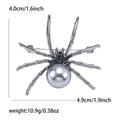 Spider and Pearl Metal Brooch in Four Color Finishes view 9