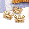 Stainless Steel Octopus Crab Dolphin Starfish Turtle Fish Charm Pendant for DIY Ocean Jewelry