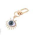 Gold Tone Sculpted Sun and Lash Realistic Eye Clip Keychains view 5