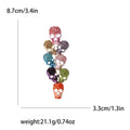 Colorful Crystal Skull Cluster Brooch Decorative Metal Pin view 5