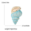 Pastel Conch Shell Brooch with Crystal Trim for Jackets and Scarves view 4