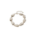 Hammered Oval Disc Necklace Bracelet Drop Earrings Nine Styles view 5