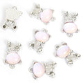 Pastel Bear Cabochon Charms in Gold and Silver Tones view 9
