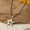Gold Tone Crystal Star Realistic Eyeball Cord Necklaces view 4