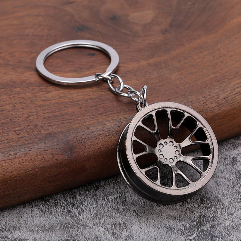 Car Wheel Rim Metal Keychain Creative Auto Accessory Key Ring
