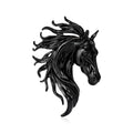 Sculpted Horse Head Brooch in Four Metallic Colors view 1