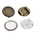 Round Bracelet Cabochon Connectors in Bronze and Silver view 5
