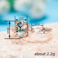 Rose Gold Oval Moss Agate Marquise Side Ring Sizes 6-10 view 4