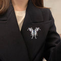 Silver Tone Butterfly Crystal Metal Brooch Pin for Jackets and Lapels view 5