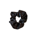 Polka Dot Satin Oversized Scrunchie In Black Or White view 5