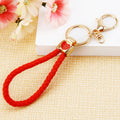 Jeweled Bok Choy Keychains in Pink and Green with Braided Loops view 11