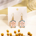 Pink Enamel Suitcase and Air Balloon Drop Earrings view 2