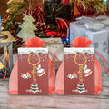 Gold Enamel Christmas Tree Stocking House Charm Keychain view 2