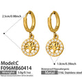 Crystal Tree of Life Drop Earrings in Four Gold Tone Designs view 7
