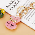 Pearl Accent Rabbit Head Keychains in Five Pictured Colors view 12