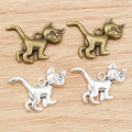 Playful Cat Charms Metal Components In 2 Styles For Jewelry Making view 4