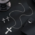 Cross Necklace Earring and Ring Gold and Silver Jewelry Sets view 2