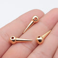Pointed Cone Large Hole Metal Bead in Four Vintage Finishes view 4