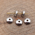 Bright Silver Round Disc Spacer Bead Metal Jewelry Making Component view 2