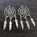Dreamcatcher Feather Pendants in Bronze and Silver view 7