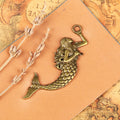 Vintage Alloy Mermaid Keychain Pendant 76x25mm