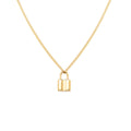 Mini Padlock Pendant Necklace Curb Chain Multiple Finishes view 5