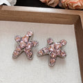 Pink Rhinestone Star and Dog Bow Duckbill Hair Clips view 6